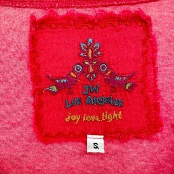 Johnny Was Pink Embroidered Knit Tiered Barbie Core Tank Scoop Neck Small Dress - Picture 3 of 7